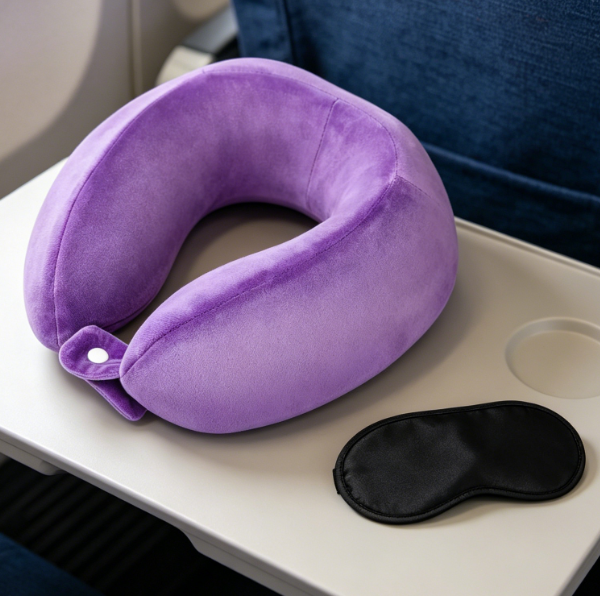 U-Shaped Memory Foam Neck Pillow — Breathable, Removable Cover, Versatile Use